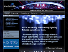 Tablet Screenshot of continental-lighting.com
